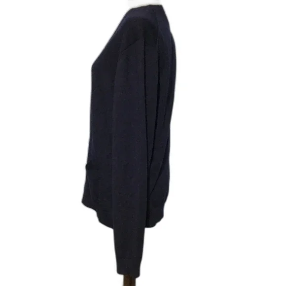 Brooks Brothers 346 Size LG Black Long Sleeve V-Neck Women's Cardigan Sweater - Picture 2 of 7